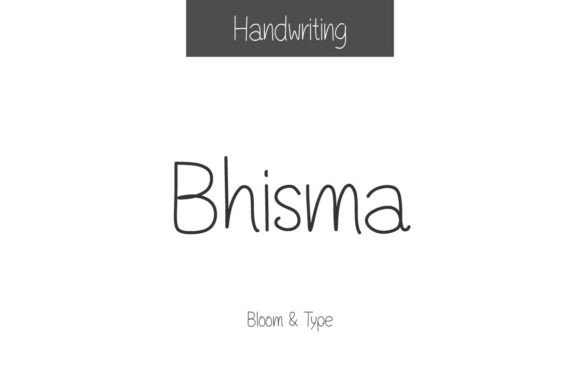 Bhisma: A Handwritten Font for Editorial Personality