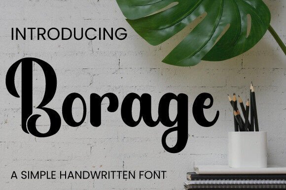 Borage Font: A Handwritten Typeface for Creative Products