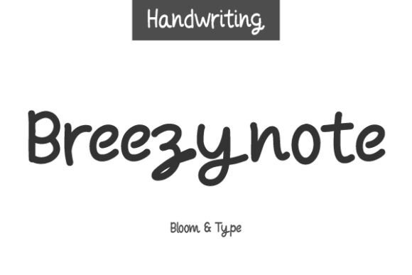Breezynote Font: A Casual Script for Modern Branding