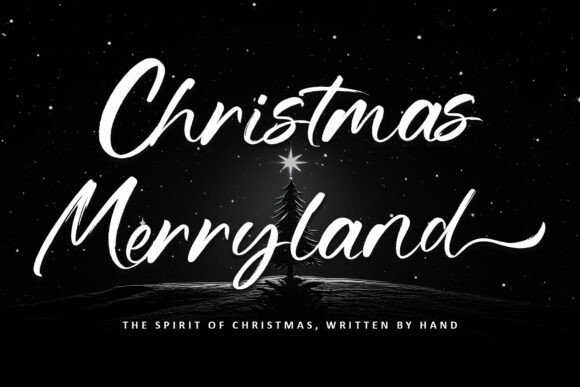 Christmas Merryland: A Festive Brush Font for Maker Projects