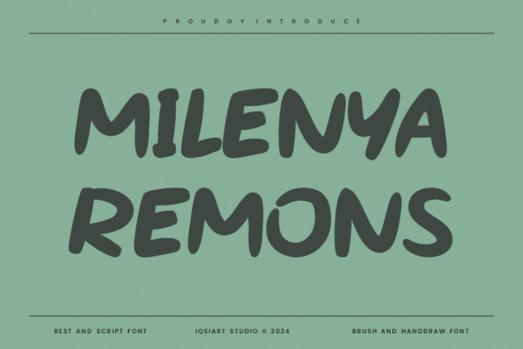 The Milenya Remons Font: A Bold Brush Script for Brands