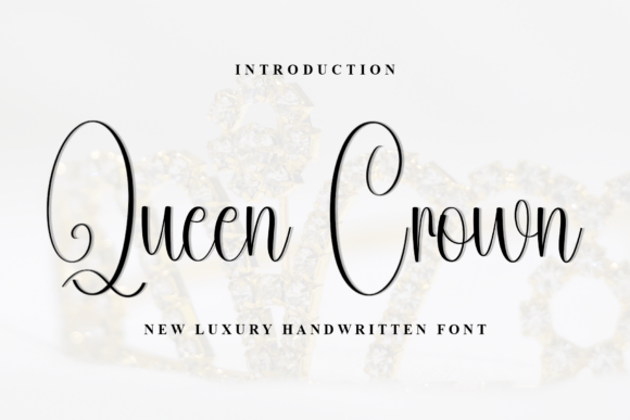 The Queen Crown Font for Creative Product Design