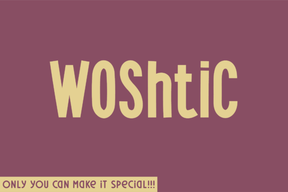 Woshtic: A Handwritten Font for Authentic Branding
